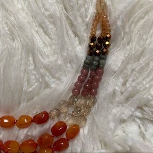 Loft (Ann Taylor) beaded 3 layer necklace